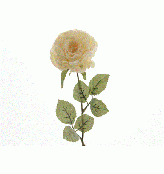 Искусственный цветок из пластика "заснеженная роза"